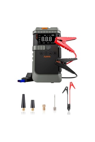 Araç Lastik Basınç Pompası Akü Takviye Powerbank Ve Sos Işıklı Çok Fonksiyonlu Cihaz Cn