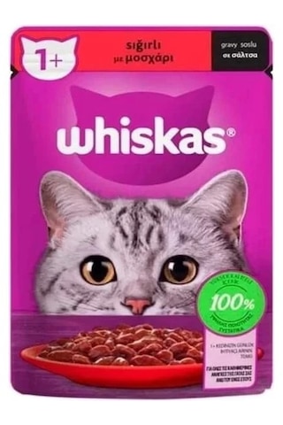 Whiskas Sığırlı Kedi Maması 85 Gr 24 Adet Yüksek Kaliteli Polonya Menşeli Besin İçeriği