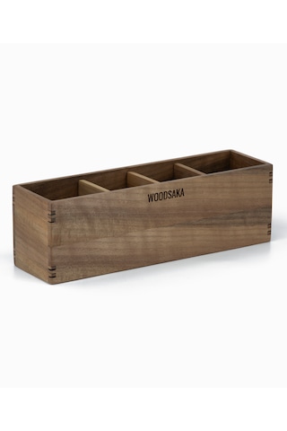 Woodsaka - Reka Ayarlanabilir Dört Bölmeli Kalem Kutusu -Ceviz