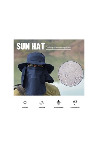 Artfulabode Yüz Yürüyüşü Uv Şapkası Şapka Plaj Koruma Kenar Kapağı İçin Haki Güneş Geniş Fonksiyonlu Flap Dağ Çok Boyun Balıkçılık Eq Haki
