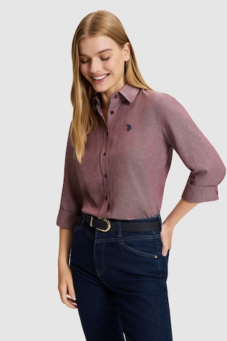U.S. Polo Assn. Kadın Bordo Uzun Kollu Basic Gömlek 50324791-vr177 New Plum