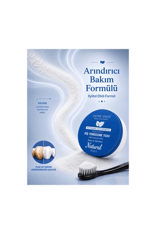 Beyazlatıcı Diş Temizleme Tozu Xylitol Etkili Nane & Mentol - 50 Gr