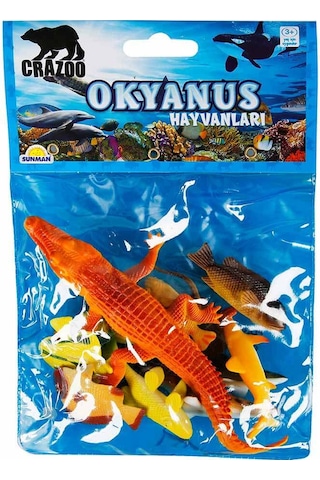 Okyanus Hayvanları Poşetli Hayvan Oyun Seti - Mavi Balina