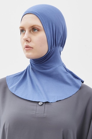 Altobeh Kadın Tesettür Pratik Boyunluklu Hijab - Sporcu Bone Açık Kot Açık Mavi