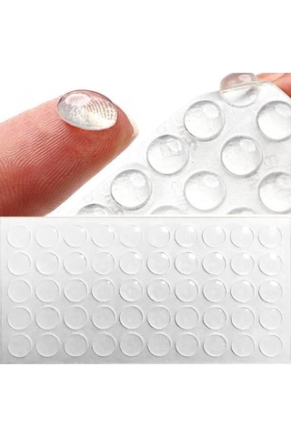 Çekmece Dolap Kapağı Ses Kesici Önleyici 9mm Şeffaf Yapışkanlı Stoper - 50 Adet