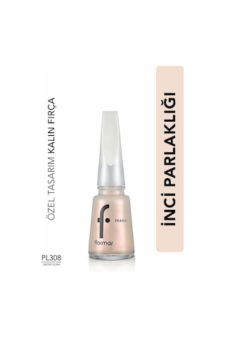 Flormar Pearly Yarı Şeffaf Sedefli Parlak Oje PL308 Snow Glam