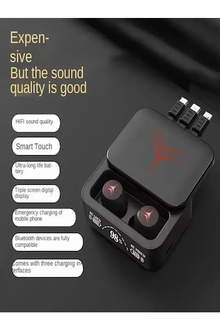 Time&Tech M88plus Bluetooth 5.2 Kablosuz Kulak İçi Kulaklık