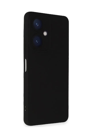 Jenerik Vivo Y27 Kılıf Nano İçi Kadife Silikon - Siyah