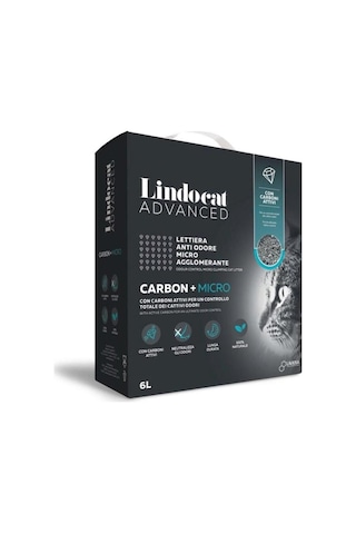 Lindocat Advanced Carbon + Micro Aktif Karbonlu Kedi Kumu 6 L