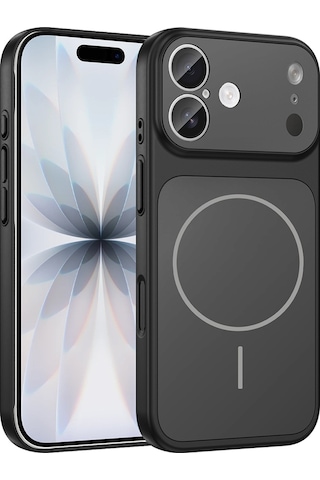 Rba Aksesuar Apple Uyumlu iPhone 17 Kılıf Rba M-safe Şarj Özellikli Kamera Korumalı Formen Kapak - Siyah Siyah