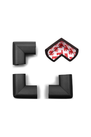 Agubugu Baby Kauçuk Köşe Koruyucu Siyah 4 Adet