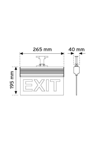 Nade 17120 N15 Ledli Acil Yönlendirme Armatür Montaj Aparatlı
