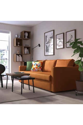 Ikea Kahverengi Modern Kanepe - 3'lü Yataklı Kanepe