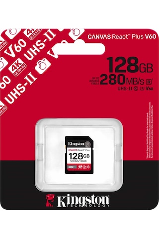 Kingston SDR2V6 Canvas React Plus V60 128 GB SD Hafıza Kartı