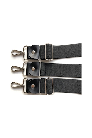 Kancalı Siyah Pantolon Askısı 3 Kancalı