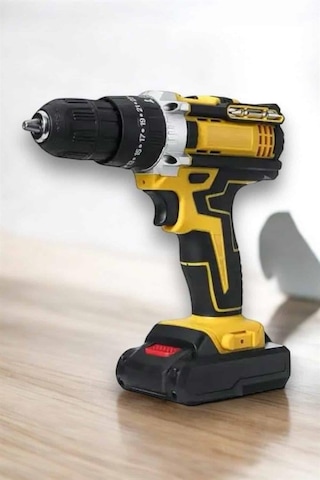 Çift - 450 - Batlı Metal Dişli Darbeli Şarjlı Matkap Seti 24w Güç Ve 24 - Glblseme - Parça Aksesuar