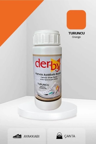 Derby Turuncu Kanvas - Bez / Kumaş Ayakkabı Boyası 100 Ml