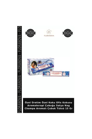Özel Üretim Özel Koku Ofis Kokusu Aromaterapi Çubuğu Satya Nag Champa Aromalı Çubuk Tütsü 15 Gr