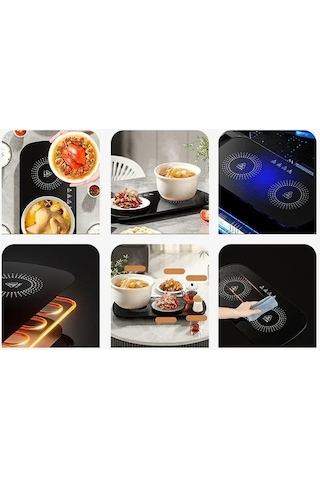 Flybuy Yemek Isıtma Plakası - Elektrikli Sıcak Tabak Altlığı - Beyaz - Hızlı Isıtma Beyaz