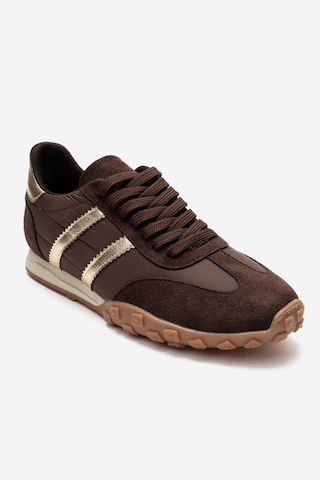 Flux Kahverengi Süet Kadın Günlük Sneaker Kahverengi