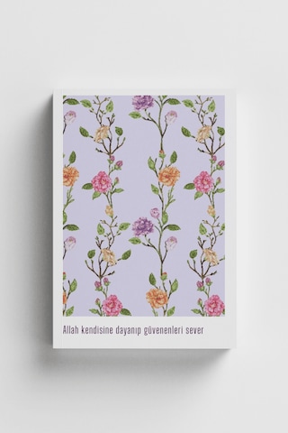 Allah Kendisine Dayanıp Güvenenleri Sever İslami Defter Ayet-hadisli Çok Renkli