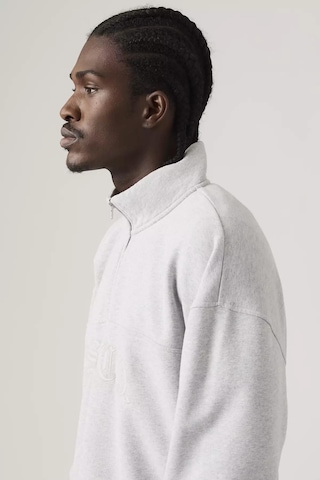 Levi's Erkek Açık Gri Bol Kesimli Yarım Fermuarlı Sweatshirt 005hs-0004-13088 Gri