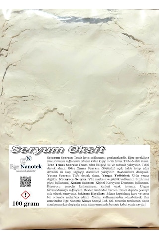 Seryum Oksit Sarı Cam Çizik  Topaklaşma Önleyicili - 100 Gram