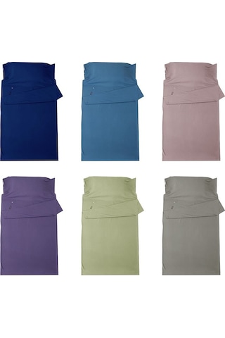 Pazly Hafif Polyester Uyku Torbası Astarı 115x210cm, Çok Renkli, Taşıma Çantası İle Çok Renkli