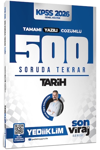 Yediiklim 2026 Kpss Ags Son Viraj Serisi Tarih Tamamı Yazılı Çözümlü 500 Soruda Genel Tekrar Kampı Yediiklim 2026 Kpss Ags Son Viraj Serisi Tarih Tamamı Yazılı Çözümlü 500 Soruda Genel Tekrar Kampı