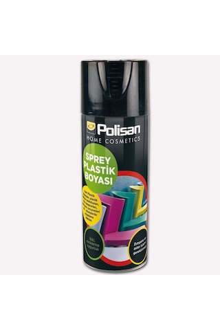 Polisan Sprey Boya Plastik Yüzey 400 ML Mat Siyah