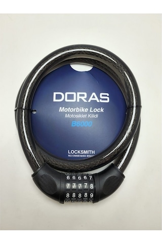 Doras Motosiklet Kilidi B6000 1 Antrasit Boy : 120 Cm Çap : 20 Mm Siyah