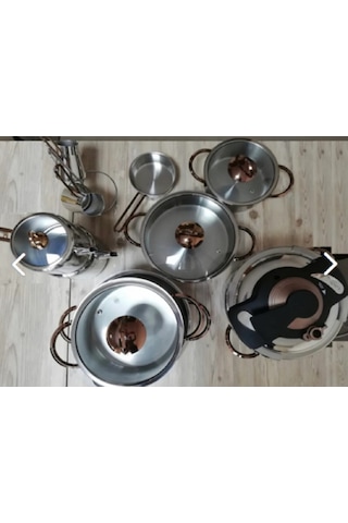 Oms 18 Parça Silindir Set Ezme Çelik Kulp 1087 Bakır