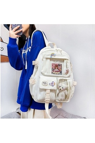 Büyük Kapasiteli Okul Çantası Qzbg8d Beyaz