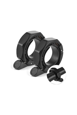 Mufunye Bisiklet Çanı Seti - 2 Adet, 85-95 Db Yüksek Ses, 22.2-31.8mm Gidon Uyumlu, Hafif Alüminyum Çok Renkli