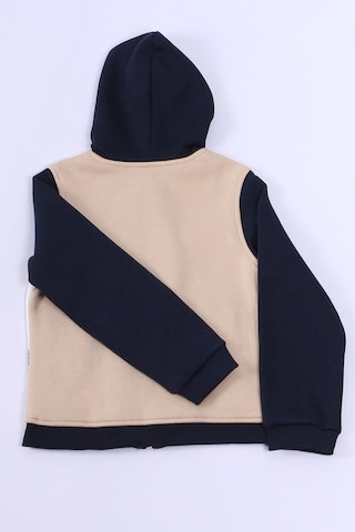 Erkek Çocuk 3 İplik Kolej Ceket Fermuarlı Cepli Desenli E6 Krem