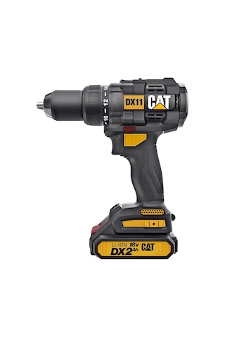 Cat Dx11 18volt/2.0ah Li-ion Çift Akülü Kömürsüz Profesyonel Şarjlı Matkap