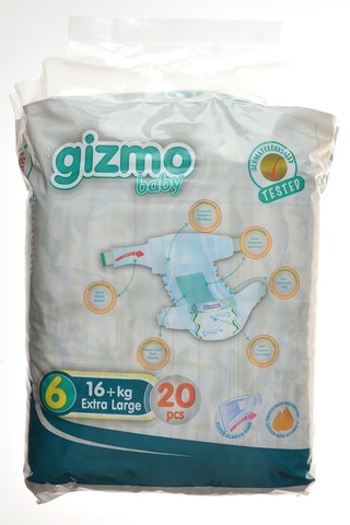 Gizmo Baby Bebek Bezi 6 Numara Extra Large 20 Adet