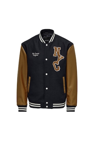 Only Onsjay Varsity Jacket Otw Erkek Günlük Ceket 22022572-Dark-N(554814457)