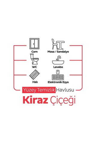 Sleepy Easy Clean Kiraz Çiçeği Yüzey Temizlik Havlusu - 100 Yaprak 6 Adet Tekli