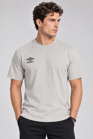 Umbro Milo Erkek Taş Gri Pamuklu Spor Tişört Ff0450