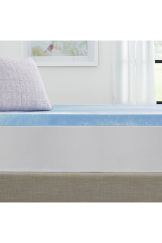 Ecotopper - 4 Cm Marble Mermer Desenli Hr Destek Sünger Yatak Pedi 4 Cm Marble Mavi Destek Sünger