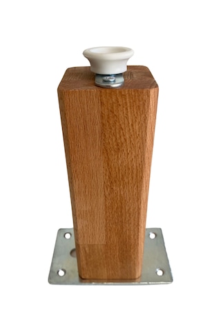 Kale Ayarlı Ahşap Ayak Mobilya Masa Ve Dolap Ayağı Kayın Kayın/gürgen Ağacı 18cm 1 Adet Ahşap Rengi