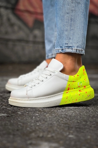 Ch254 Cbt Pittura Erkek Ayakkabı 502 Neon Sarı Topuk Splush Çok Renkli