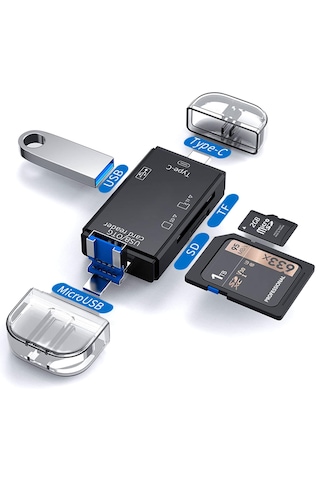Forzacase Fc984 6in1 Usb Otg Sd / Tf  Usb 3.0 Type-c Micro Usb Kart Okuyucu