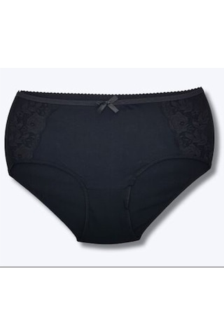Tutku Elit 12' Li Bayan Yanı Dantelli Bato Bikini Külot 2401 Siyah