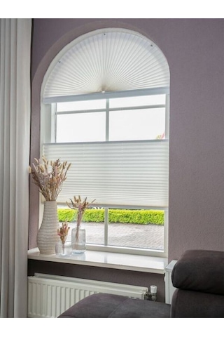 Kidmex Trend Plise Katlanır Cam Balkon Perdesi - Ofis Perdesi - Mutfak Perdesi - Salon Perdesi