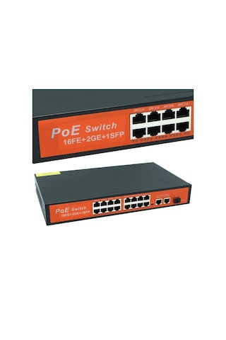 Powermaster Poe Gigabit Ethernet Switch 16 Port 3 Port/1000 Uplink 200 Watt 16fe+2ge+1sfp
