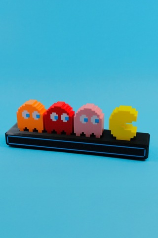 Neon Led Dekoratif Aydınlatma Gri Pac Man Tasarımı, Şık Ve Modern Atmosfer Yaratır Çok Renkli