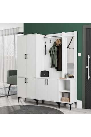 Set 5030-5000-5040 Royal Sağ Aynalı 6 Kapaklı 9 Askılı 2 Raflı Po