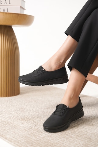 Garantili D0119 Günlük Ortopedik Kadın Babet Ayakkabı Siyah